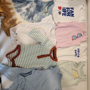 0-3 Zero To Three Month Old Baby Onesies